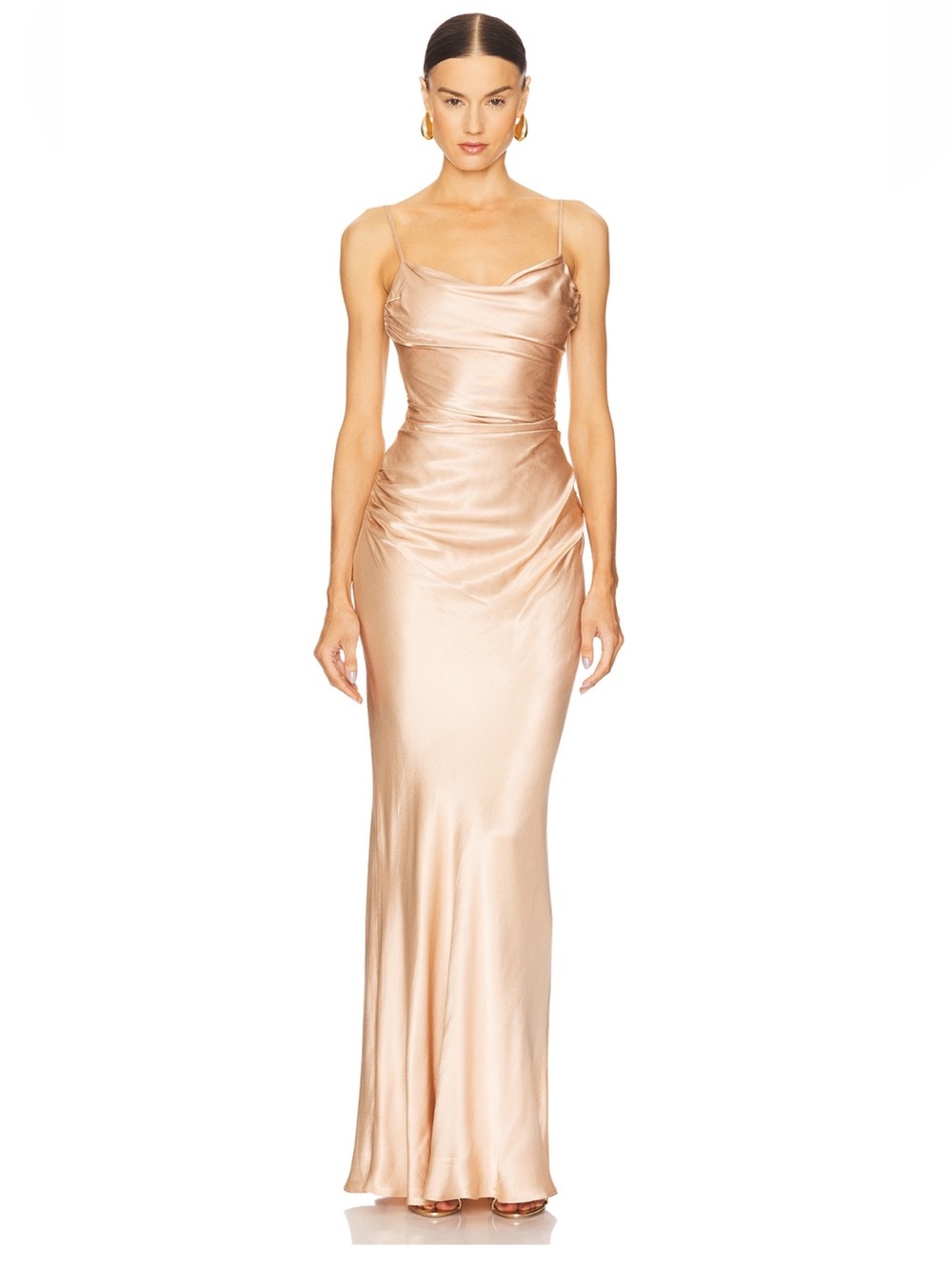 Shona Joy La Lune Lace Back Maxi Dress in Desert Rose